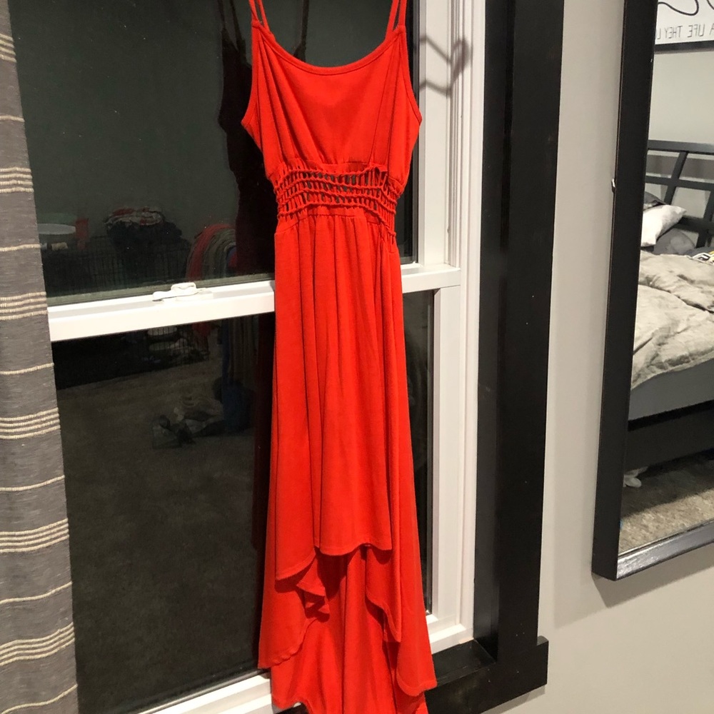 High low sundress with cut outs.